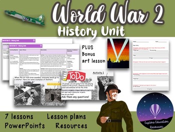 Preview of World War 2 Unit - 7 Outstanding lessons