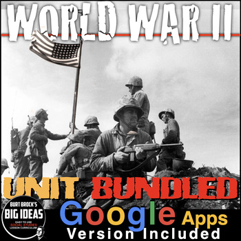 Preview of World War 2 Unit: PPTs, Worksheets, Guided Notes, Test + Distance Learning (WW2)