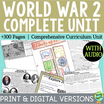Preview of World War 2 Unit (WW2, WWII), World War 2 Activities, World War II Lessons