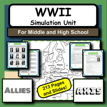 Preview of World War 2 (WWII) Simulation Unit for History or Social Studies Class
