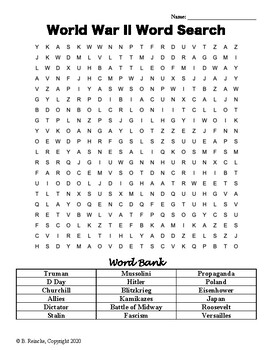 world war 2 word search by reincke s education store tpt