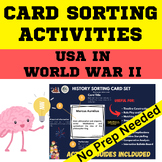 World War 2 and the USA History Card Sorting Activity - PD