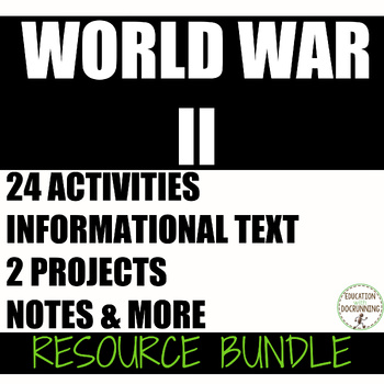 Preview of World War 2 curriculum resource Bundle for WWII unit