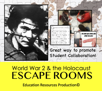 Preview of World War 2 & the Holocaust - World History Escape Room Bundle