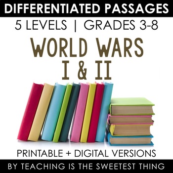 Preview of World War I & II Differentiated Passages Bundle