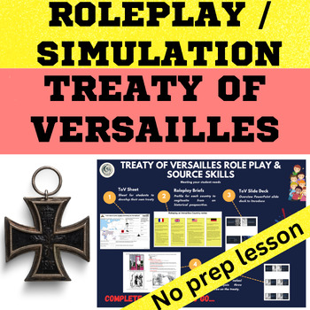 Preview of World War History - Treaty of Versailles - Role-play/Simulation, Slides, Source