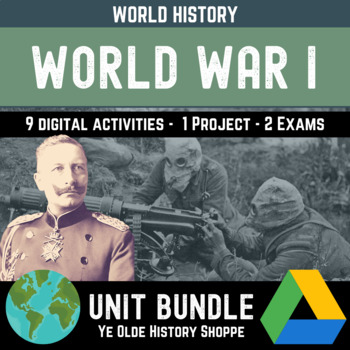 Preview of World War I - 3 Week Digital Unit for World History - WWI Activity High School