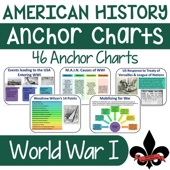 Preview of World War I: American History Anchor Charts