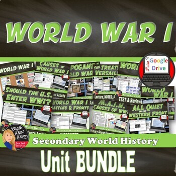 Preview of World War I BUNDLE Unit | World History | Print & Digital | Grades 8-12