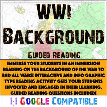 Preview of World War I - Background and Introduction Reading!