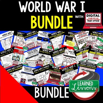 Preview of World War I BUNDLE, American History Bundle, Print, Digital, & Google