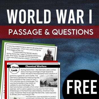 Preview of World War I: Reading Passage on Chemical Warfare