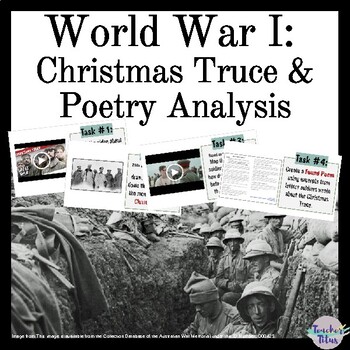 Preview of World War I: Christmas Truce & Poetry Analysis (including "In Flanders Field")