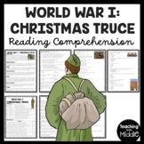 World War I Christmas Truce Reading Comprehension Worksheet