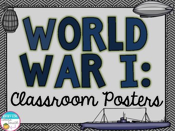 Preview of World War I Classroom Posters (WWI, WW1)