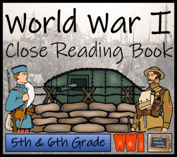 Preview of World War I Close Reading Comprehension Activity Book | 5th Grade & 6th Grade
