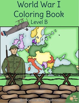 Preview of World War I Coloring Book-Level B