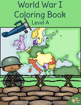 Preview of World War I Coloring Book-Level A