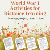World War I Distance Learning Readings, Activities, and Pr