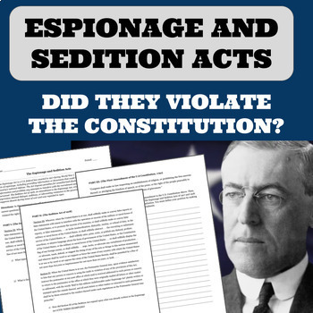 Preview of World War I: Espionage and Sedition Acts and the First Amendment