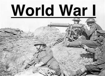 Preview of World War I Guided Lecture Notes Causes of War & Unit Vocabulary