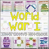 World War I Interactive Notebook Graphic Organizers World History