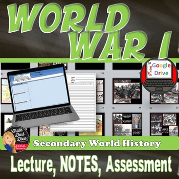 Preview of World War I | Lecture Presentation | PowerPoint & Google Slides |Print & Digital