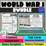 World War I Lesson Unit Bundle Lessons, Activities, Timeli