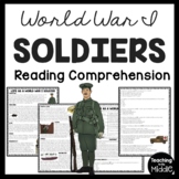 World War I Life of a Soldier Reading Comprehension Worksh