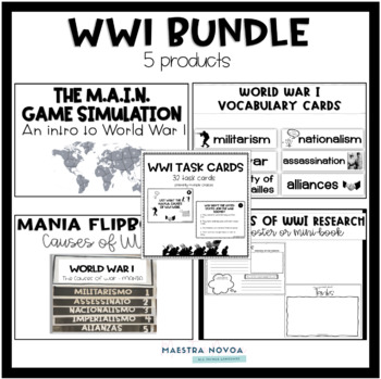 Preview of World War I Mixed Resources Bundle