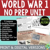 World War 1 Unit - 5 World War 1 Lessons - World War 1 Act