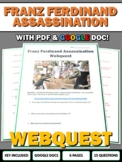 Assassination of Franz Ferdinand - Webquest with Key (Goog