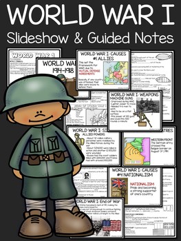 Preview of World War I Slideshow with Guided Notes World War One