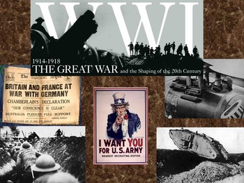 Preview of World War I PowerPoint and Guided Notes (WWI, World War 1)