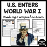 United States Enters World War I Reading Comprehension Worksheet