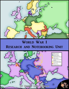 Preview of World War I: Research and Notebooking Unit (Plus Easel Activity)