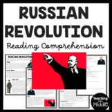 World War I Russian Revolution Reading Comprehension Works