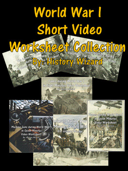 Preview of World War I Short Video Worksheet Collection