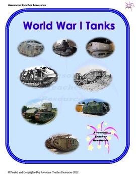 Preview of World War I Tanks Passage and Essay Response: GR5