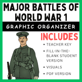 Major Battles of World War 1: Graphic Organizer & Word Search