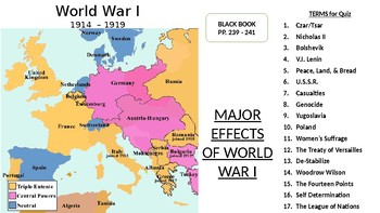 Preview of World War I LESSON BUNDLE: Effects of the 1st Modern War