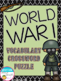World War I Vocabulary Crossword Puzzle Activity