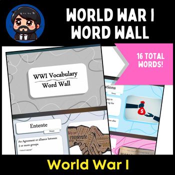 Preview of World War I - Vocabulary Word Wall (editable)