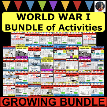 Preview of World War I WWI GROWING BUNDLE of Activities U.S. History