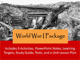 World War I WWI Unit Notes, Activities, & Test Bundle