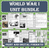 World War I (WWI) UNIT BUNDLE (PDF and Google Docs Formats)