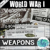World War 1 (World War I) Weapons PowerPoint and Guided No