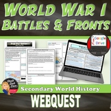 World War I- WebQuest - Battles & Fronts - Print & Digital