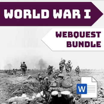 Preview of World War I Webquest Bundle