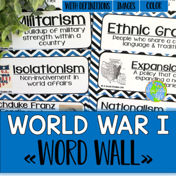 Preview of World War I Word Wall